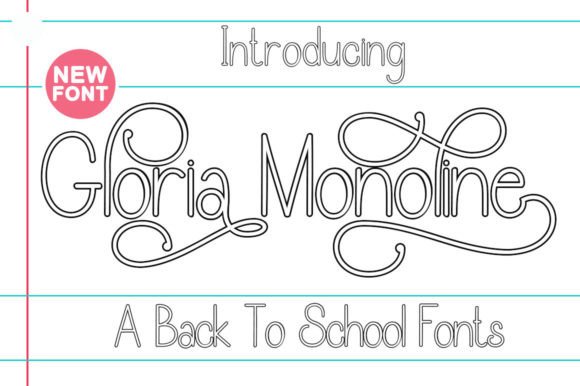 Gloria Monoline Outline: A Handwritten Typeface for Modern Branding