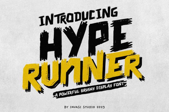 Hype Runner - Brushy Display: The Perfect Typeface for Bold Web Design